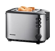 Severin AT 2514 Automatik-Toaster, Edelstahl-gebürstet-schwarz / 850 W