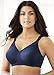 Glamorise Women's Plus Size T-Shirt Bra with Seamless Straps, Blue, 44DD