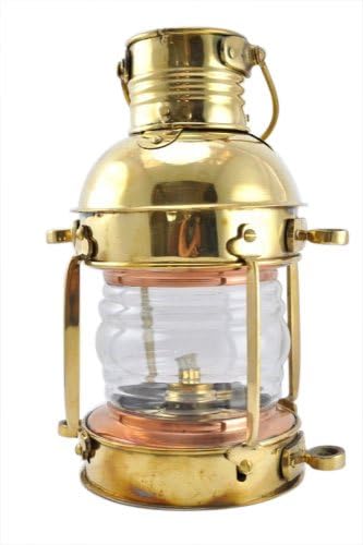 Antique Brass ROUND CARGO ship LIGHT Oil Lantern Lamp