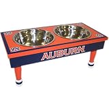 Pet Supplies : Auburn University Raised Wooden Double Diner Dog Feeding Station