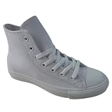 Converse All Stars Chuck Taylor White Mono Leather Trainers Hi Top Boot UK 6