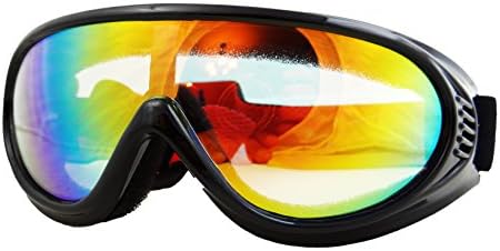 Moto Gear Children's Polarized Ski and Snowboard Goggles with Headstrap (Black)