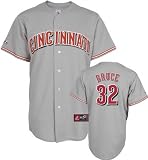 Cincinnati Reds Replica Jay Bruce Road Jersey - Grey Small
