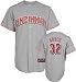 Jay Bruce Jersey: Adult 2010 Majestic Road Grey Replica #32 Cincinnati Reds Jersey - Small