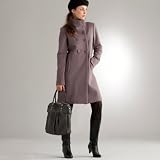Coat in 100% boiled wool chestnut marl 4