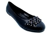 Womens Faux Snakeskin Ballerina Ballet Flats W/Chain 4 Colors