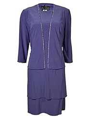 3/4 Sleeves Sleeveless Wrap  Polyester/Spandex Cocktail  Dress With Rhinestones