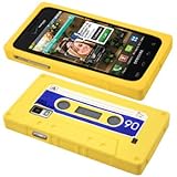Cbus Wireless brand Yellow/Blue Silicone Cassette Tape Case / Skin / Cover  ....