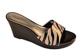 Style & Co Womens Posy Zebra Wedge Sandals 8 M