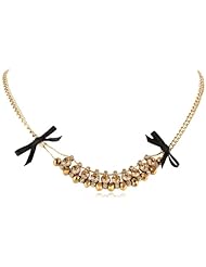 Betsey Johnson "Iconic Summer Metallics" Crystal and Cherry Bead Necklace, 19"