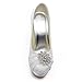 Elegantpark HC1413P Women's Closed Toe Rhinestones Platform Stiletto Heel Lace Pumps Wedding Bridal Shoes