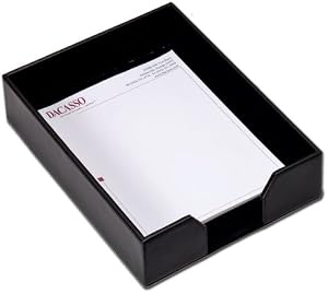 Genuine Black Leather Bonded Letter Tray