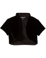 My Michelle Big Girls' Short Sleeve Cropped Velvet Shrug