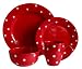 Waechtersbach 16-Piece Dinnerware Place Setting, Service for Four, White Polka Dots on Cherry