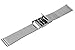 Ritche 18mm Mesh Stainless Steel Bracelet Wrist Watch Band Strap Interlock Safety Clasp Silver