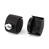 uxcell キャスターホイール　プラスチック　メタル　ブラック　2個入り