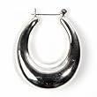 Sterling Silver Plain Hoop Earrings - Size: 47mm