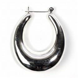 Sterling Silver Plain Hoop Earrings - Size: 47mm