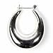 Sterling Silver Plain Hoop Earrings - Size: 47mm