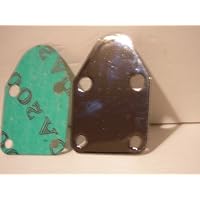 Chevy Big Block Chromed Fuel Pump Block Off Plate Chevy BB 396-454 - Fits V6's & V8's w/ 1 3/4 in Between Bolt Centers
