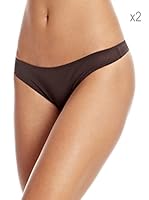 Selene Pack x 2 Tangas Viviat (Marrón)