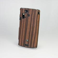 REAL WOODEN CASE COVER 「WoodGrain-木目-」 LIGHT -黒檀- for Xperia acro