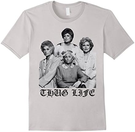 Men's Girl Thug Life Shirt Medium Silver
