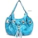 Turquoise Edna Faux Leather Hobo Bag Handbag Purse