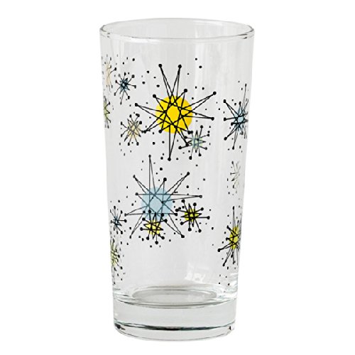 Atomic Starburst Sputnik 16 Ounce Drink Glass