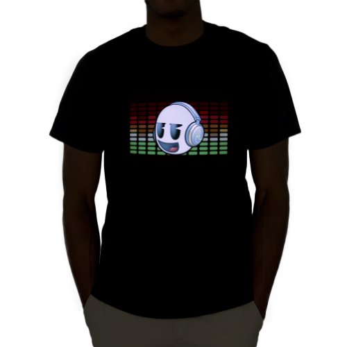 Emazing Lights DJ Dank Head Sound Activated Light Up Rave Shirt