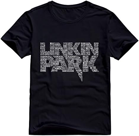 HAGBK Men's Linkin Park T-Shirt Black US Size L