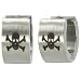 7mm Stainless Steel Skull Huggie Hoop Earrings