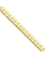 3.9mm, 14 Karat Yellow Gold, Beveled Curb Chain - 22 inch