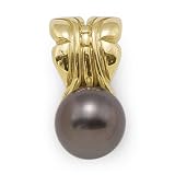 Tahitian Black Pearl Pendant in 14K Yellow Gold