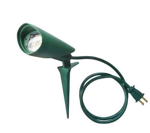 Moonrays 0432 LED Outdoor Garden Flood Light with Stake, Interchangeable Bonus Lenses and 3-Feet SJTW Cord