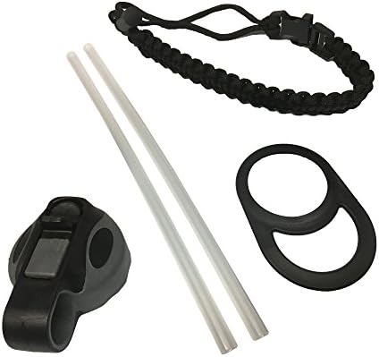 Paracord Survival Strap Handle, Straw Lids &amp; Handle Carrier By Blusquares® Fits All Hydro Flask Wide Mouth 18oz, 32oz, 40oz &amp; 64oz