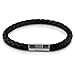 Braided Black Leather and Stainless Steel Magnetic title=