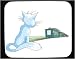 Mouse Pad with departing, cat, pet, watching, train