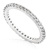 1/2ctw Diamond Prong Set Eternity Band in 14k White Gold