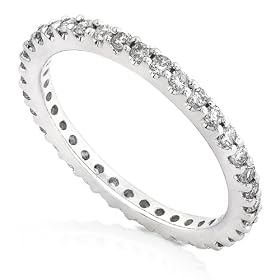 1/2ctw Diamond Prong Set Eternity Band in 14k White Gold