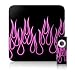 Pink Neon Flames Design Apple TV Skin Decal Protective Sticker