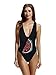 zeraca Women's Deep V High Cut One Piece Swimsuit Bathing Suits