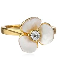 kate spade new york "Disco Pansy" Mini Cream and Clear Ring, Size 6