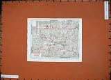 1965 COLOUR MAP STREET PLAN TEHERAN MIDDLE EAST