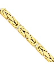 5.25mm, 14 Karat Yellow Gold, Byzantine Chain - 24 inch