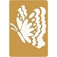 Darice Brass 3-1/4 Inch by 2-1/4 Inch Embossing Stencil, Butterfly
