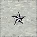 1.5 Inch Nautical Tattoo 3D Star Embroidered Iron On Applique Patch FD - Silver Metallic