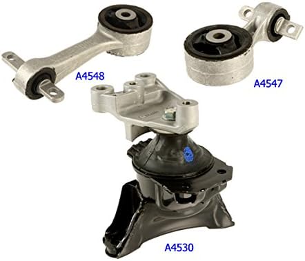 2006-2010 Honda Civic 1.8L Engine Motor Mount Set 3PCS for Manual Transmission 50820-SNA-023, 50890-SNA-A02, 50880-SNA-A02, A4530, A4547, A4548