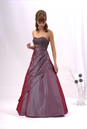 Ballkleid Abendkleid schlanke Optik mauve