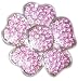 Womens Pink Rhinestone Flower Fashion Belt Buckle
